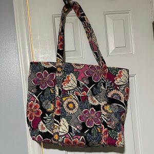 Vera Bradley Black Floral Tote